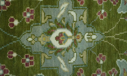 The Peacock Garden Bird Hand Knotted Custom Made Wool Area Rug.