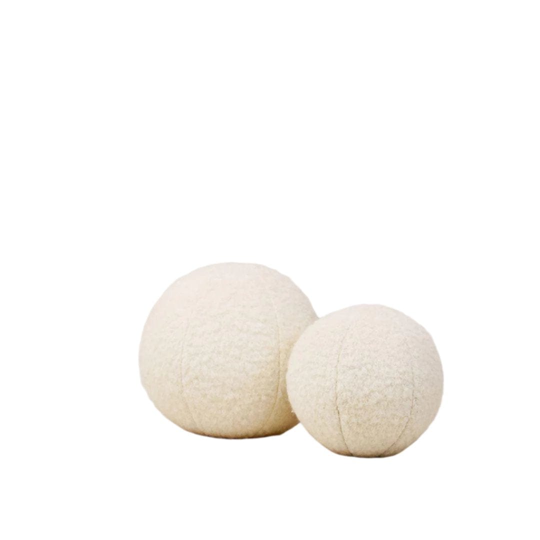 House of Leon Throw Pillows Large 10" Teddy Sphere Pillow - Ivory Teddy Sphere Pillow - Ivory