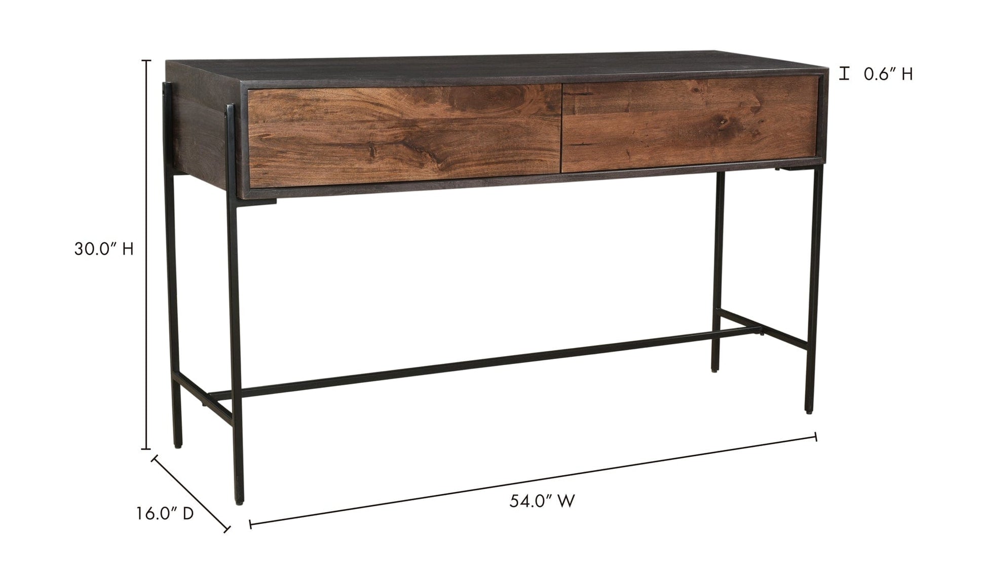 The Carpentry Shop Co. Tobin Console Table Brown Tobin Console Table Brown