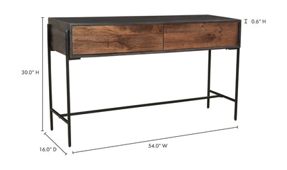 The Carpentry Shop Co. Tobin Console Table Brown Tobin Console Table Brown