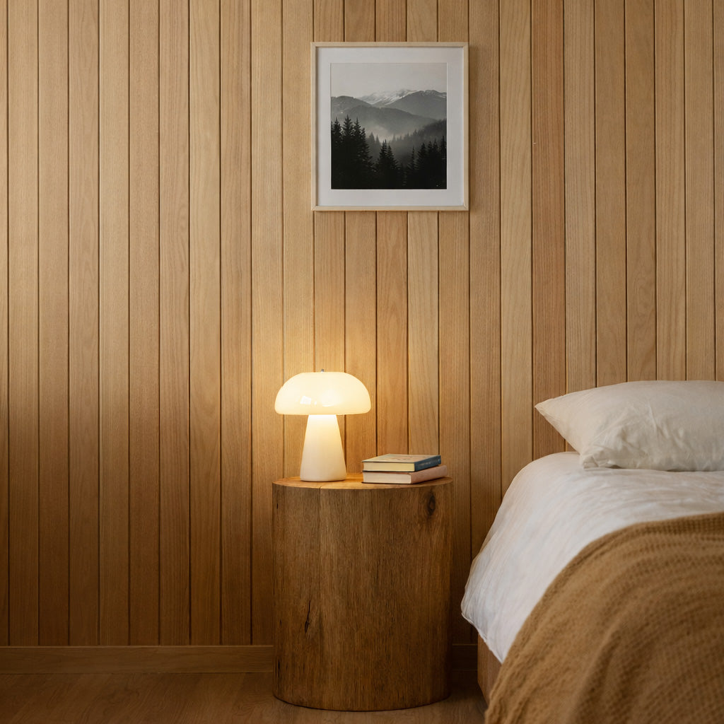 Tongue and Groove Wood Panels.