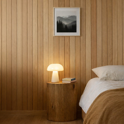 Tongue and Groove Wood Panels.