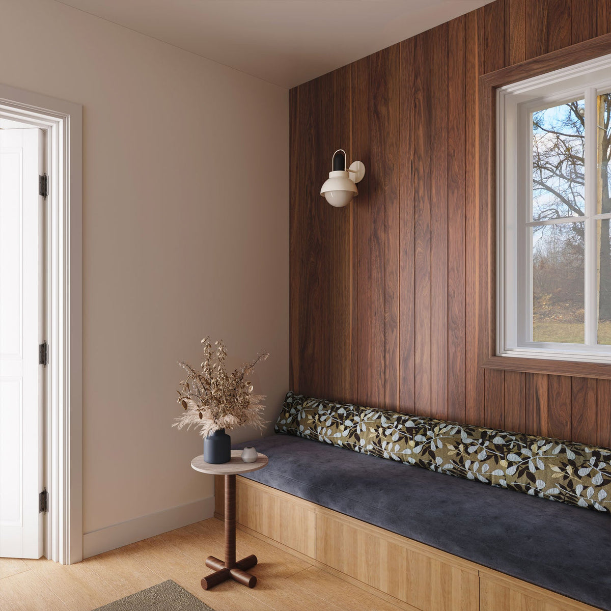 Tongue and Groove Wood Panels.