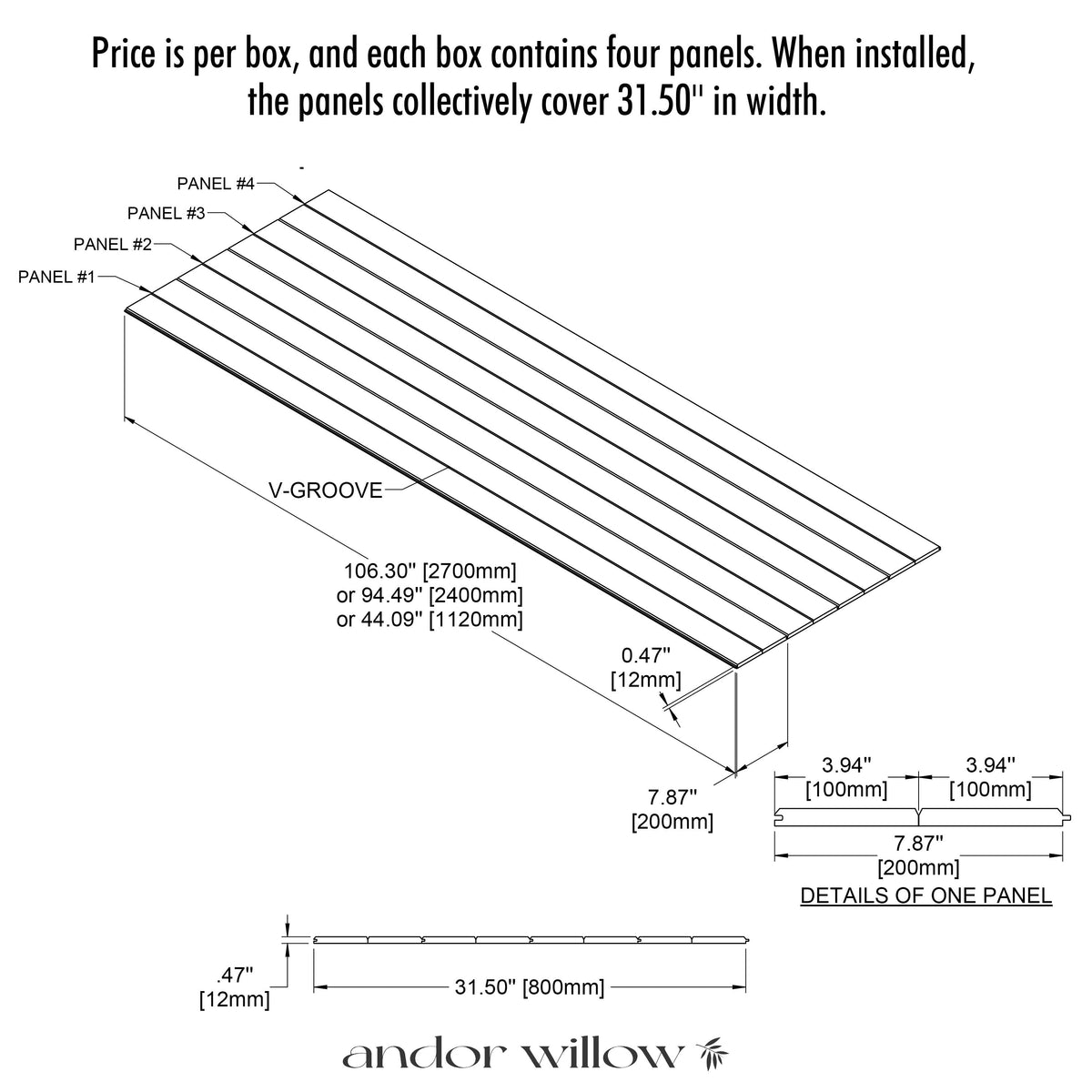 Tongue and Groove Wood Panels.