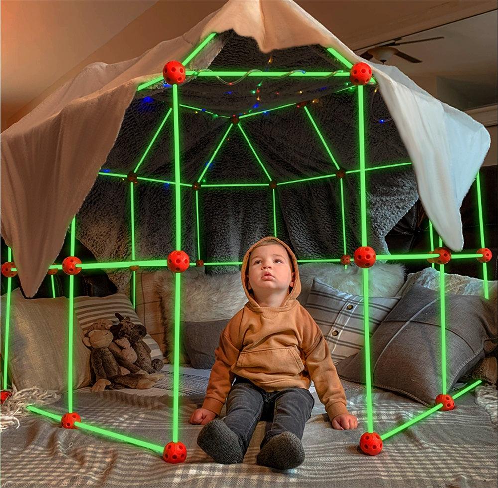 Tiny Land Toy Tiny Land® Glow in The Dark Kids Fort With 130 pcs
