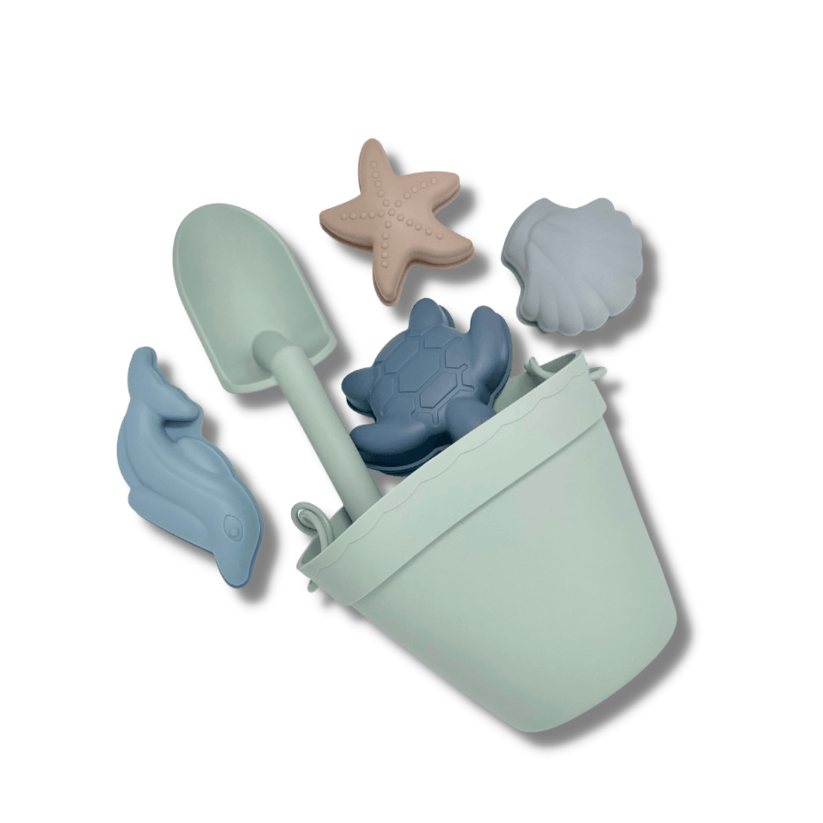 bug + bean kids toys Silicone Beach and Sand Toy 6-Piece Set