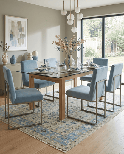 Tree of life Beige and Blue Traditional Hand Knotted Multi Size Wool Area Rug.