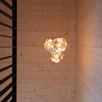 Triple Pendant in Brass + Voronoi III.