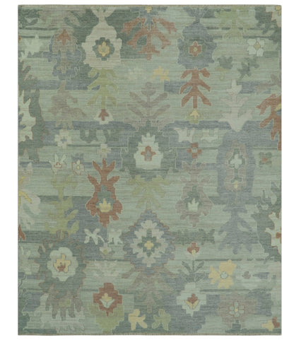 Tulu Distressed Modern Ikat Design Hand Knotted Custom Made wool rug.
