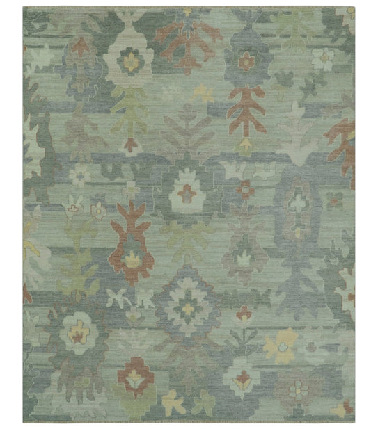 Tulu Distressed Modern Ikat Design Hand Knotted Custom Made wool rug.