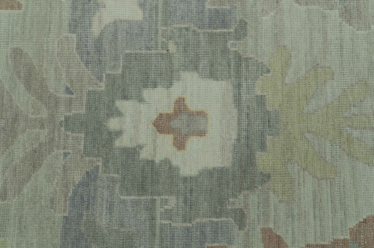 Tulu Distressed Modern Ikat Design Hand Knotted Custom Made wool rug.