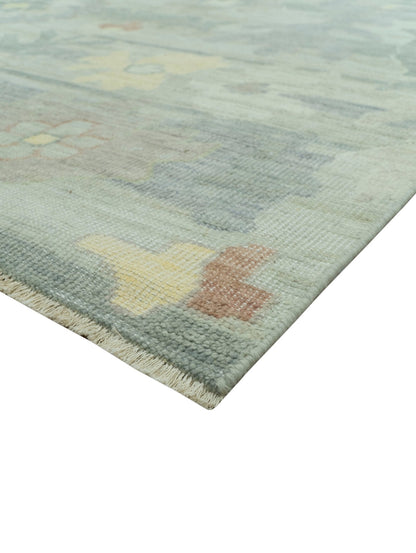 Tulu Distressed Modern Ikat Design Hand Knotted Custom Made wool rug.