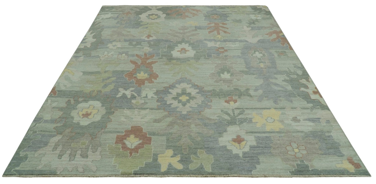 Tulu Distressed Modern Ikat Design Hand Knotted Custom Made wool rug.