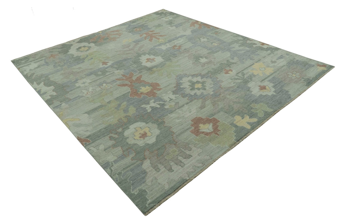 Tulu Distressed Modern Ikat Design Hand Knotted Custom Made wool rug.