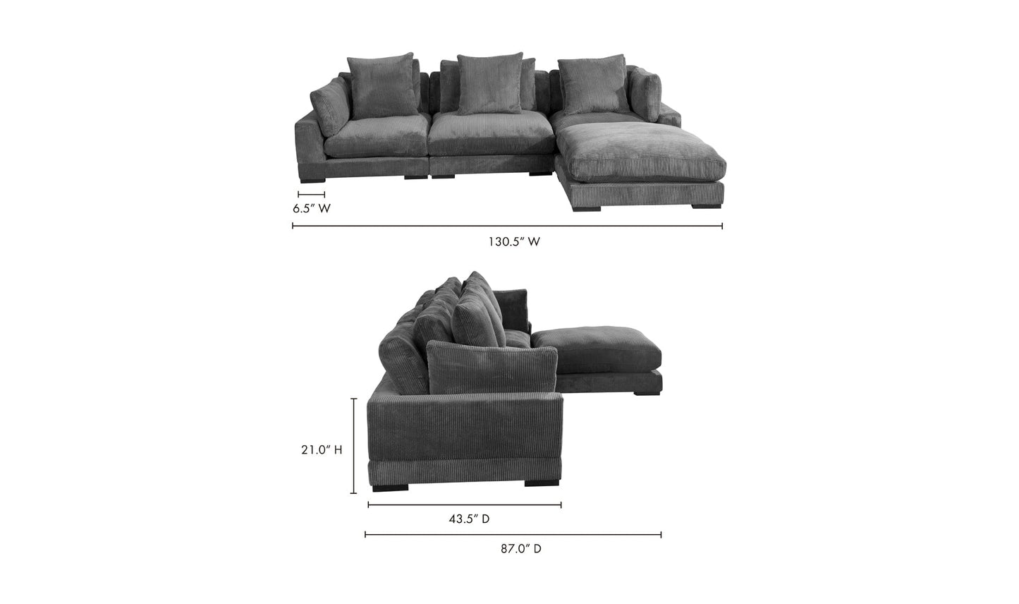 The Carpentry Shop Co. TUMBLE LOUNGE MODULAR SECTIONAL CHARCOAL TUMBLE LOUNGE MODULAR SECTIONAL CHARCOAL