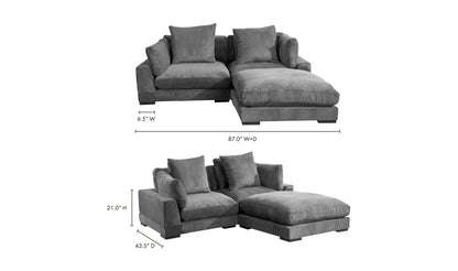 The Carpentry Shop Co. TUMBLE NOOK MODULAR SECTIONAL CHARCOAL TUMBLE NOOK MODULAR SECTIONAL CHARCOAL