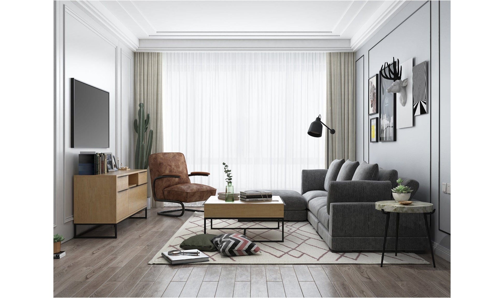 The Carpentry Shop Co. TUMBLE SLIPPER CHAIR CHARCOAL TUMBLE SLIPPER CHAIR CHARCOAL