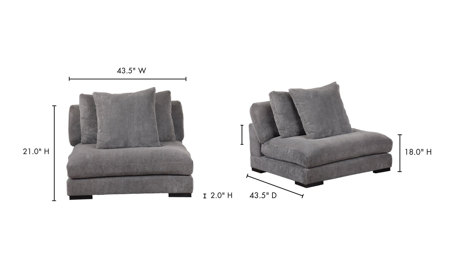 The Carpentry Shop Co. TUMBLE SLIPPER CHAIR CHARCOAL TUMBLE SLIPPER CHAIR CHARCOAL