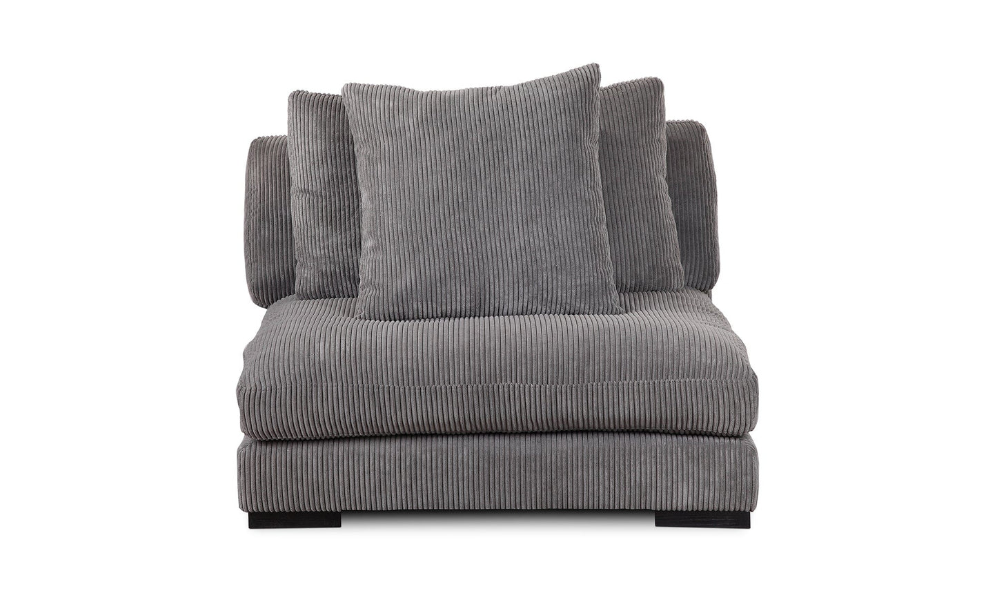 The Carpentry Shop Co. TUMBLE SLIPPER CHAIR CHARCOAL TUMBLE SLIPPER CHAIR CHARCOAL