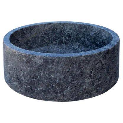Natural Stone Tundra Grey Marble Vessel Sink Polished D: 16" H: 6.5".