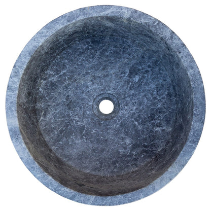 Natural Stone Tundra Grey Marble Vessel Sink Polished D: 16" H: 6.5".