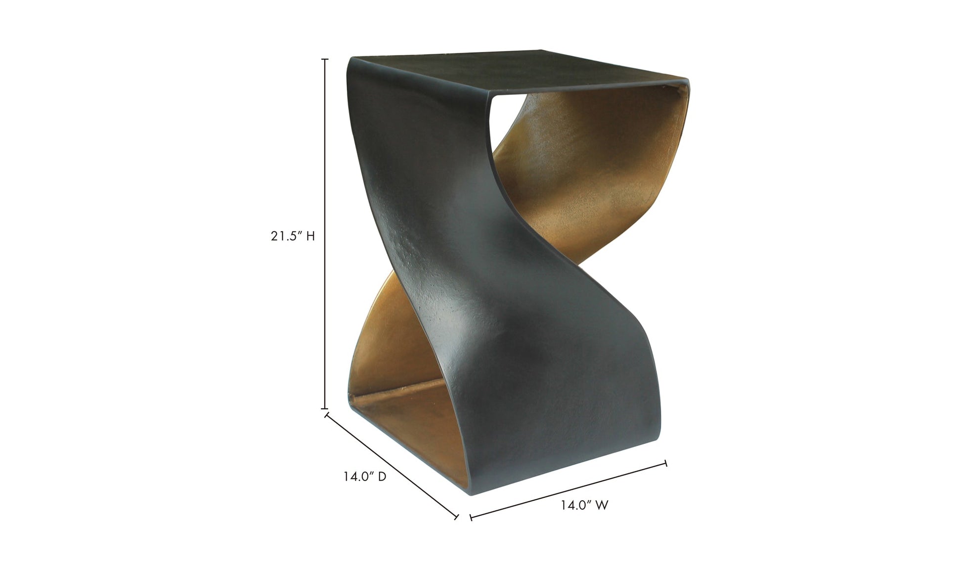 The Carpentry Shop Co. TWIST ACCENT TABLE BLACK TWIST ACCENT TABLE BLACK