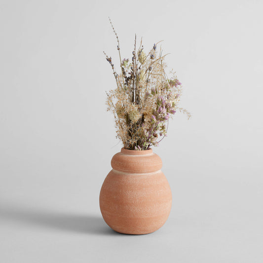 Bloomist Vases Tall Terra Cotta Bud Vase, Whitewash