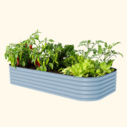 17" Tall 10 In 1 Jumbo Modular Metal Raised Garden Bed Kit.