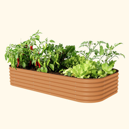 17" Tall 10 In 1 Jumbo Modular Metal Raised Garden Bed Kit.