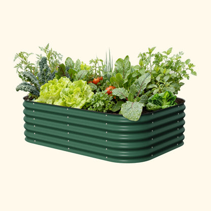 17" Tall 6 In 1 Medium Modular Metal Raised Garden Bed Kit.