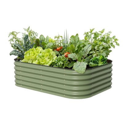 17" Tall 6 In 1 Medium Modular Metal Raised Garden Bed Kit.