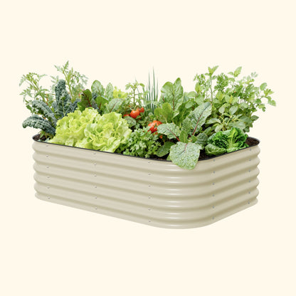 17" Tall 6 In 1 Medium Modular Metal Raised Garden Bed Kit.