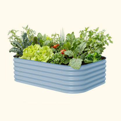 17" Tall 6 In 1 Medium Modular Metal Raised Garden Bed Kit.