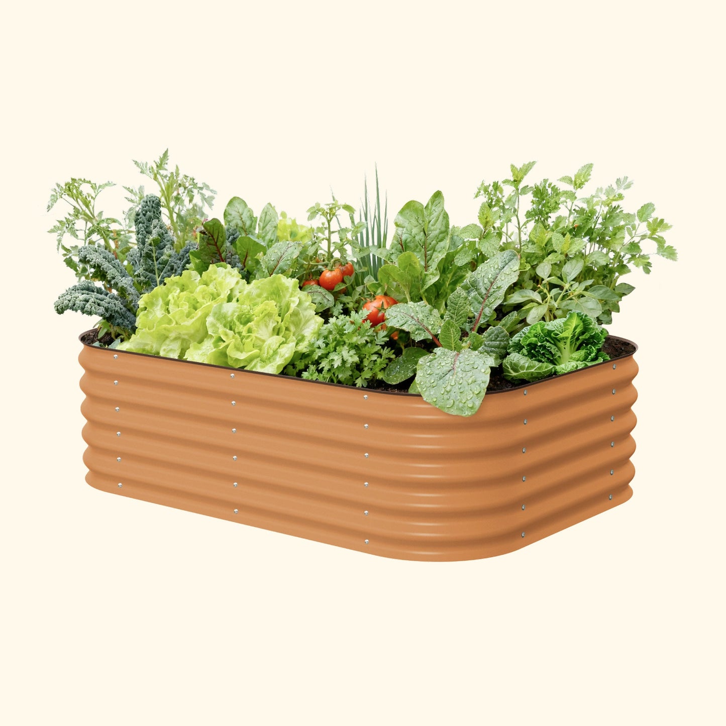 17" Tall 6 In 1 Medium Modular Metal Raised Garden Bed Kit.