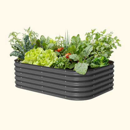 17" Tall 6 In 1 Medium Modular Metal Raised Garden Bed Kit.
