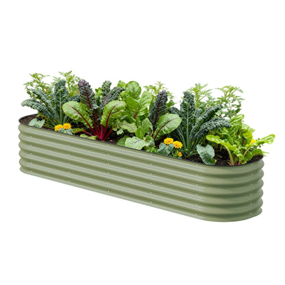 17" Tall 9 In 1 Large Modular Metal Raised Garden Bed Kit.