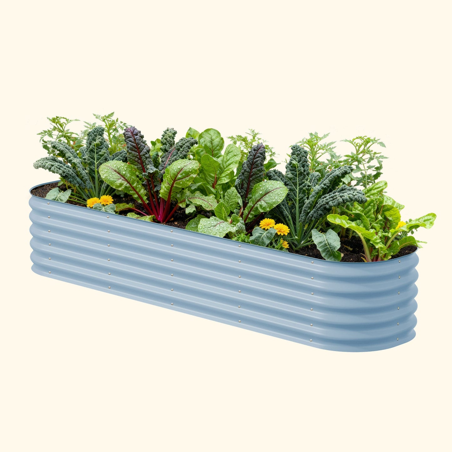 17" Tall 9 In 1 Large Modular Metal Raised Garden Bed Kit.
