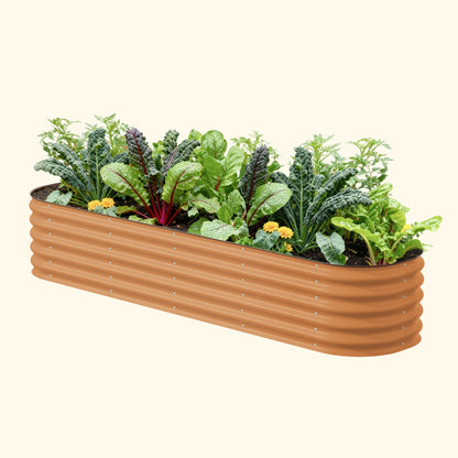 17" Tall 9 In 1 Large Modular Metal Raised Garden Bed Kit.