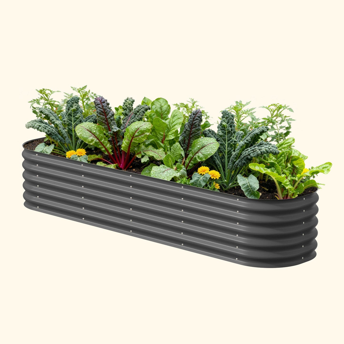 17" Tall 9 In 1 Large Modular Metal Raised Garden Bed Kit.