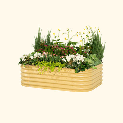 17" Tall 6 In 1 Medium Modular Metal Raised Garden Bed Kit.