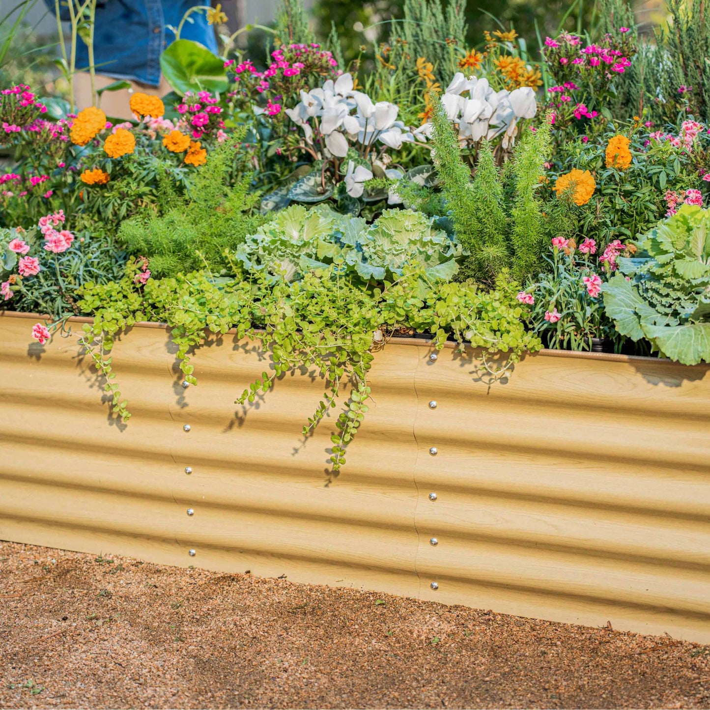 17" Tall 6 In 1 Medium Modular Metal Raised Garden Bed Kit.