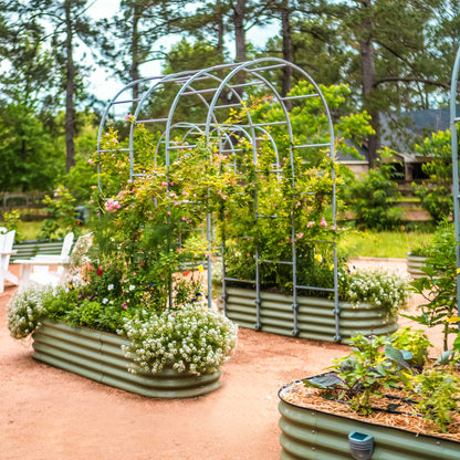 17" Tall 9 In 1 Large Modular Metal Raised Garden Bed Kit.