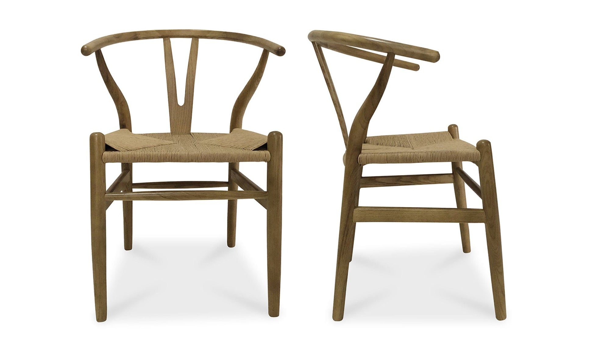 Moe's NATURAL ELM VENTANA DINING CHAIR- SET OF TWO