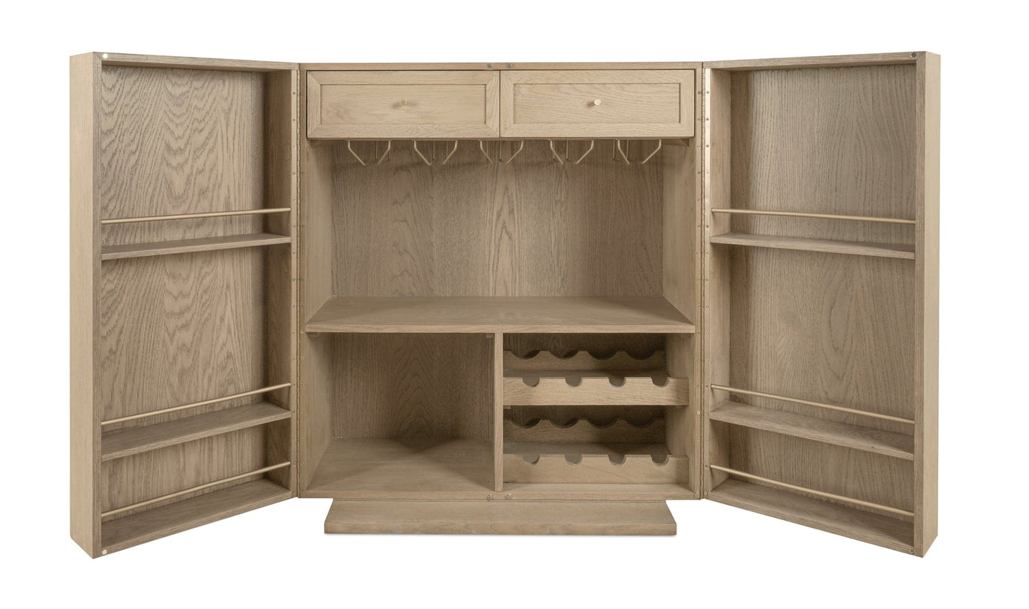 Moe's Home Collection Vermentino Bar Cabinet Oak Vermentino Bar Cabinet Oak
