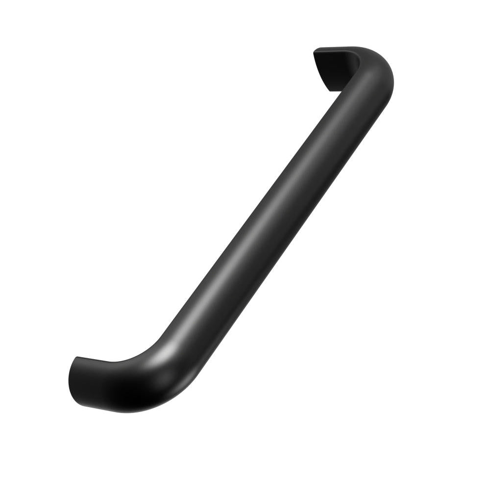 Matte Black "Vibe" Cup Knob and Drawer Pull.