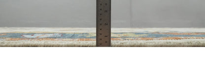 Hand Knotted Beige, Teal and Rust Traditional Oushak Multi size Wool Area Rug.