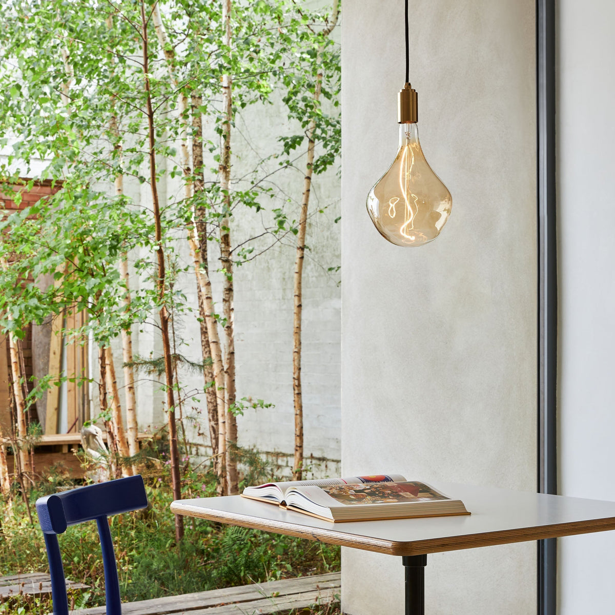 Voronoi II Plug-In Pendant in Brass.