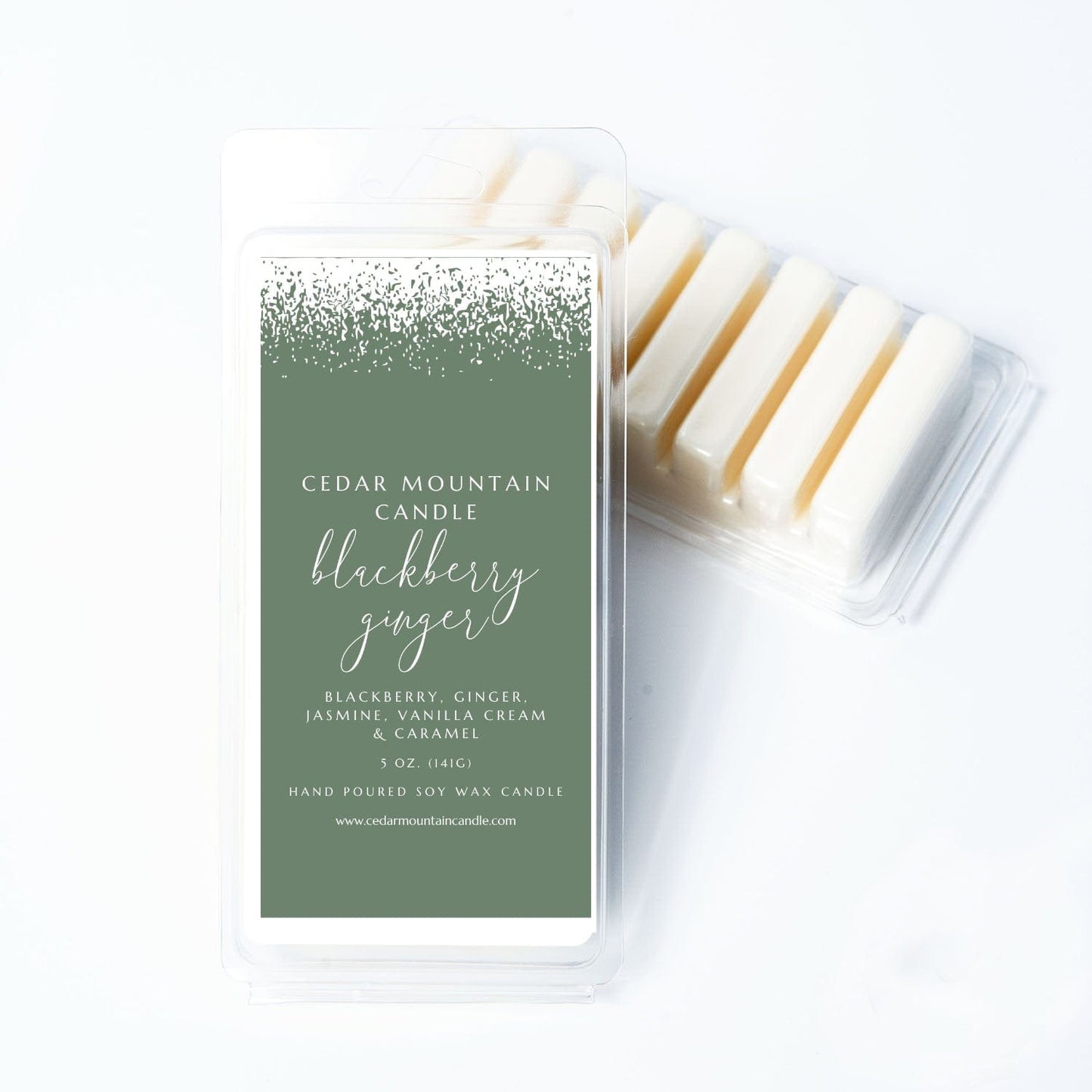 Cedar Mountain Candle Wax Melt 5.5 oz Wax Melts - Green Confetti Label