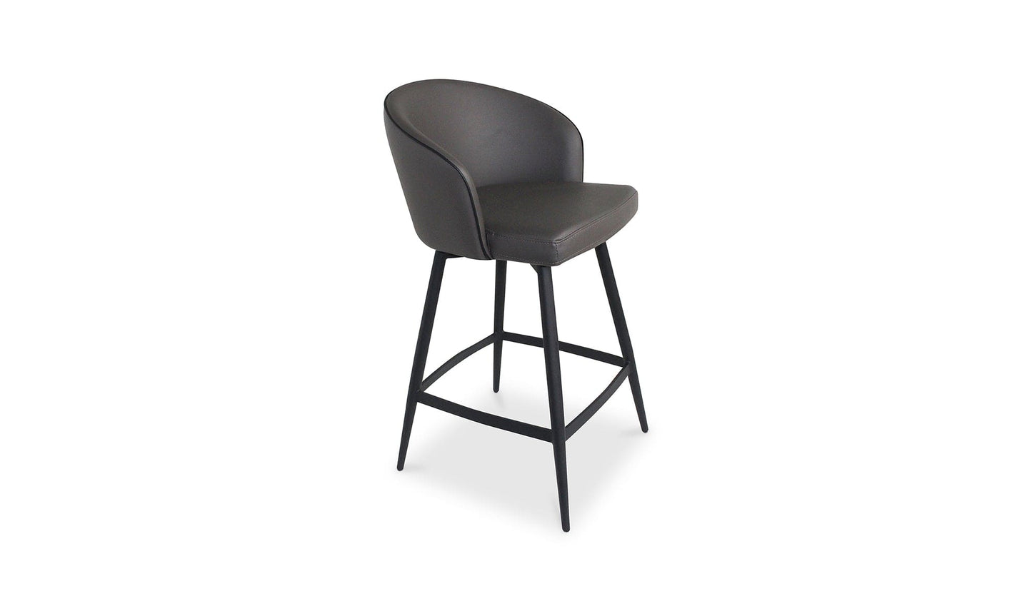 The Carpentry Shop Co. WEBBER SWIVEL COUNTER STOOL CHARCOAL WEBBER SWIVEL COUNTER STOOL CHARCOAL