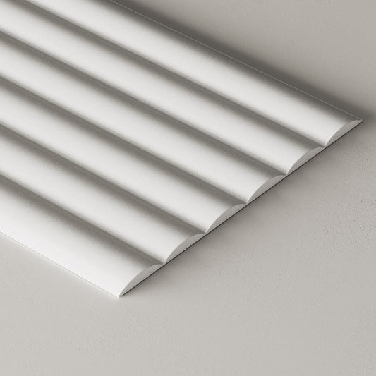 Paintable Wide Ribbed Wall Panels.